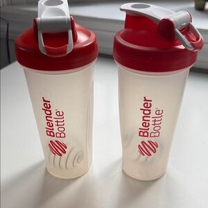 2 x 20 oz Blender Bottles Red and Pink  Shaker Set- NWOT